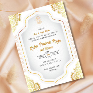 Convites Indígena Hindu Griha Pravesh