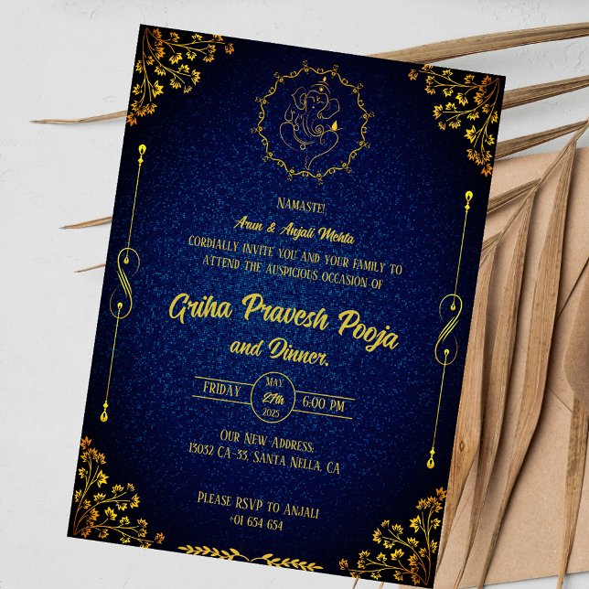 Convites Indígena Hindu Griha Pravesh (Criador carregado)