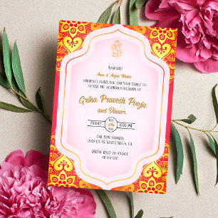 Convites Indígena Hindu Griha Pravesh