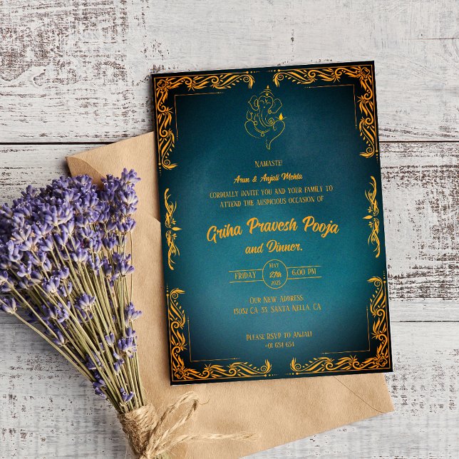 Convites Indígena Hindu Griha Pravesh (Criador carregado)