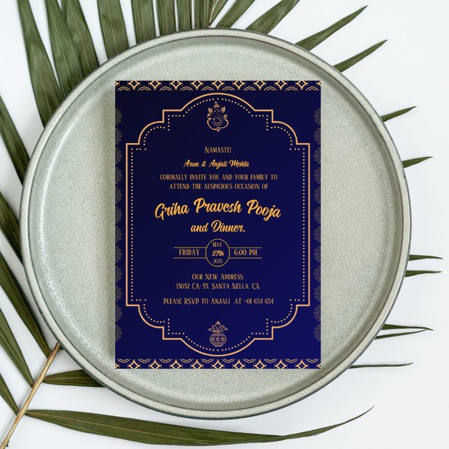 Convites Indígena Hindu Griha Pravesh (Criador carregado)