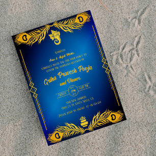 Convites Indígena Hindu Griha Pravesh