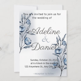 Convites Indigo Romance Wedding Invitations