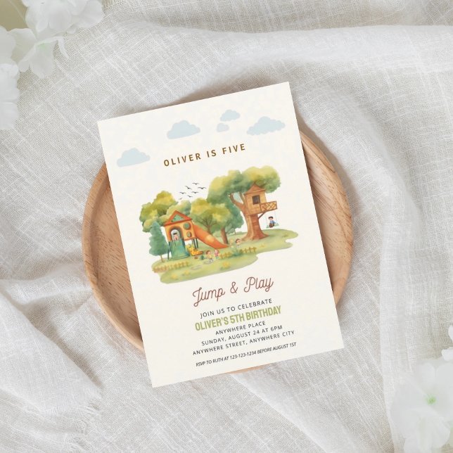 Convites Indoor playground birthday party invitation (Criador carregado)