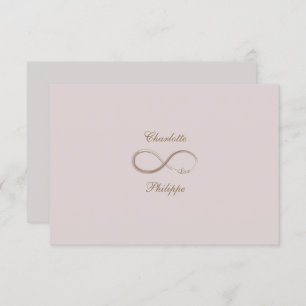 Convites Infinity Sign Dusty Pink Cinza Dourada Casamento R