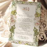 Convites InFO Vintage Art Nouveau Mucha<br><div class="desc">Cartão INFO de Casamento vintage Art Nouveau de Alphonse Mucha num design floral, romântico e caprichoso. Os florescimentos vitorianos complementam os tipos clássicos de arte deco fonts. Introduza as suas informações personalizadas e está concluído. Se você quiser alterar a design, clique no botão azul "Personalizar". Muito obrigado por considerar a...</div>