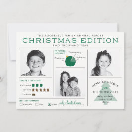 Convites Infográfico de Boletim de Férias Natal Divertido