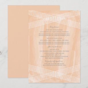 Convites Informações de Casamento com Aquarela Laranja Deco