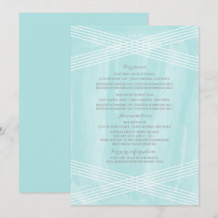 Convites Informações de Casamento Deco com Aquarela Turques