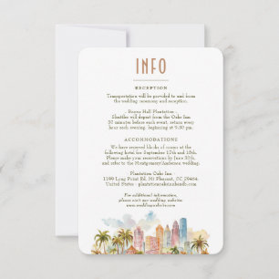 Convites Informações de Destino Miami Beach Detalhes do Hor