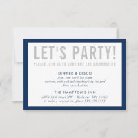 INFORMAÇÕES DE FESTA SIMPLES moderno cinza marinho
