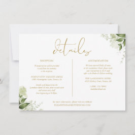 Convites Informações Florais de Verdejante Casamento com De