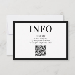 Convites INFORMAÇÕES INSIRA o simples código QR preto
