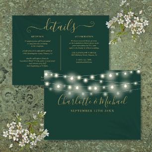 Convites Informações Sobre Detalhes Do Casamento De Luzes D