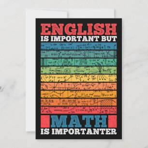 Convites Inglês É Importante, Mas Matemática É Matemática I