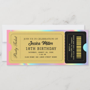 Convites Ingresso da Festa Black & Gold
