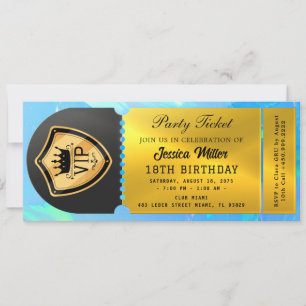Convites Ingresso da Festa Black & Gold