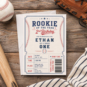 Convites Ingresso de Aniversário de 2 anos de Rookie of the