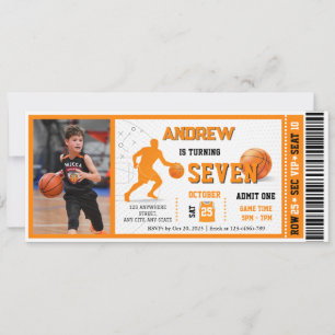 Convites Ingresso de aniversário para jogo de basquete VIP