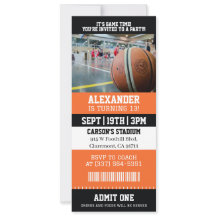 Ingresso de Basquete de Aniversário