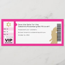 Convites Ingresso de Concerto Bat Mitzvah Salve a Data em R