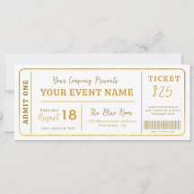 Ingresso de Evento Personalizado, Ingresso Falso d