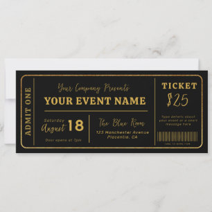 Convites Ingresso de Evento Personalizado, Ingresso Falso d