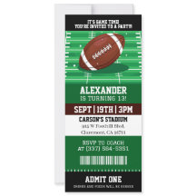 Ingresso de Futebol de Aniversário