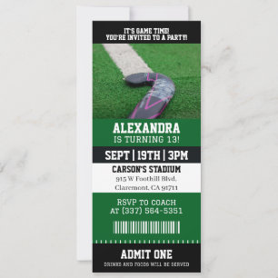 Convites Ingresso de Hóquei de Campo de Aniversário
