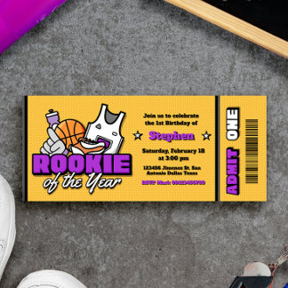 Convites Ingresso de Primeiro Aniversário de Menino - Revel