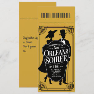Convites Ingresso de Soirée de Nova Orleans