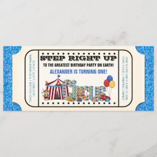 Convites Ingresso do Circo dos Meninos Festa de Aniversário
