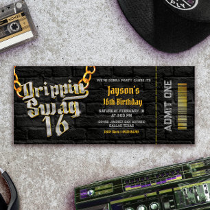 Convites Ingresso Drippin Swag 16