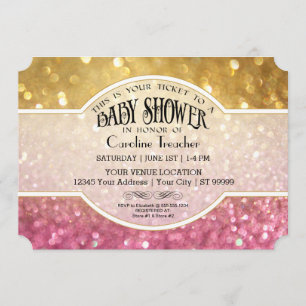 Convites Ingresso Estilo Filme Premiere Bokeh Baby Brilho R