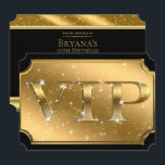 Convites Ingresso para Evento da Festa VIP Gold & Black Spa<br><div class="desc">personalizar com qualquer texto</div>