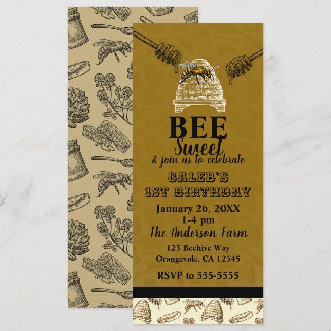 Convites Ingresso para Festa de Aniversário da Colmeia de A (Frente/Verso)