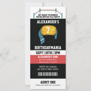 Convites Ingresso para Festa de Aniversário de Luta Livre
