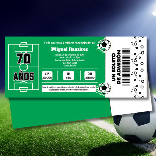 Convites Ingresso para Jogo de Futebol Espanhol para Festa 