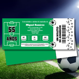 Convites Ingresso para Jogo de Futebol Espanhol para Festa 