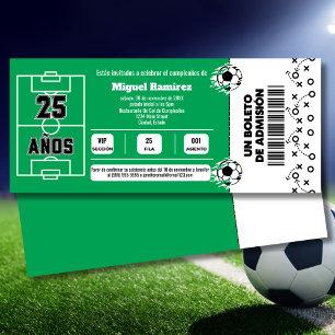 Convites Ingresso para Jogo de Futebol Espanhol para Festa 