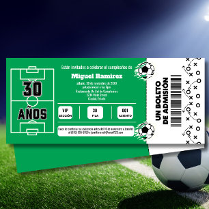 Convites Ingresso para Jogo de Futebol Espanhol para Festa 