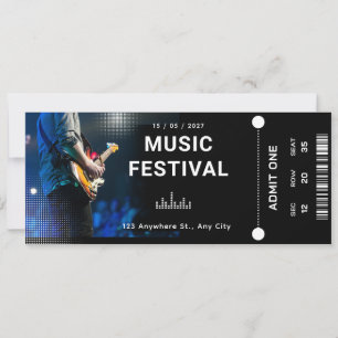 Convites Ingresso Personalizado para Festival de Música Eve