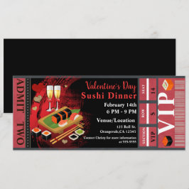 Convites Ingresso VIP Jantar de São Valentim Sushi Preto Ve