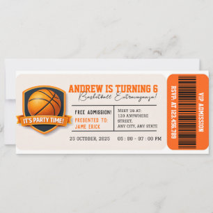 Convites Ingressos para Festa de Aniversário Pessoal de Bas