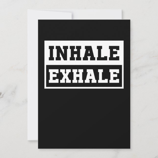 Convites Inhale Yoga Exhale Nirvana Meditation Zen Asana Gi (Frente)