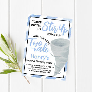 Convites Inibição da Segunda Festa de aniversário de Dois N