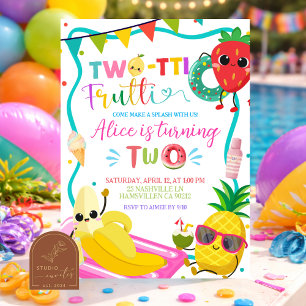 Convites Iniciação da Festa na Piscina Twotti Frutti