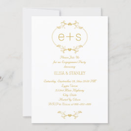 Convites Iniciais em uma festa de noivado de casamento de q