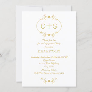 Convites Iniciais em uma festa de noivado de casamento de q