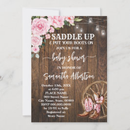 Convites Inicializações no País do Chá de fraldas Rosa Ocid